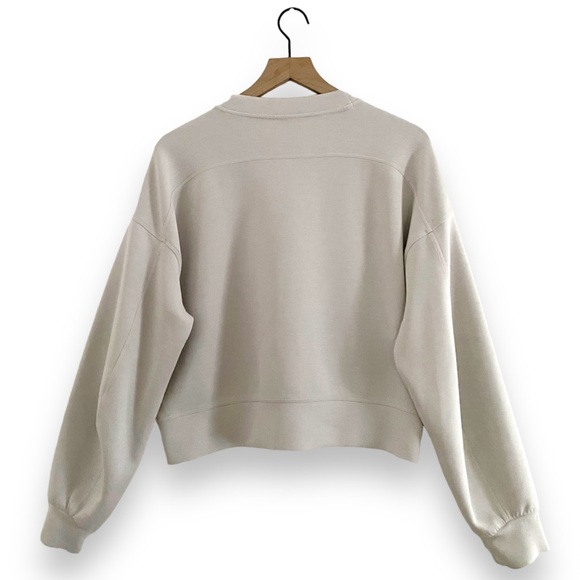Lululemon Softstreme Perfectly Oversized Cropped Crew Long Sleeve White Opal 6 - Picture 8 of 15